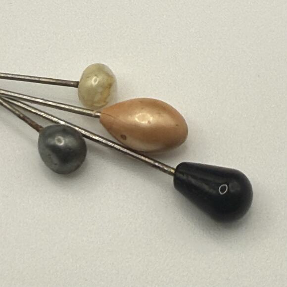 Vintage Stick Pins Lot of Nine Silver Tone 1.5” to 4.5” - Picture 10 of 11